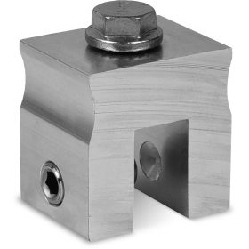   K2 rögzítőelem korcolt tetőhöz, max 14mm széles korc vastagsághoz. Alu, 18 Nm. Adapter platte külön kell.